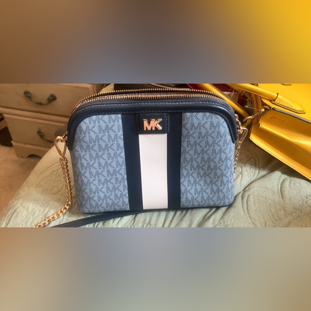 Navy blue Michael Kors purse